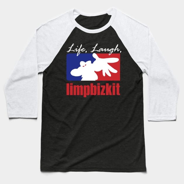 Live Laugh Limp Bizkit Vintage Bootlag Baseball T-Shirt by Multidimension art world